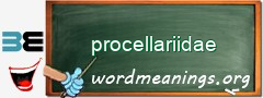 WordMeaning blackboard for procellariidae